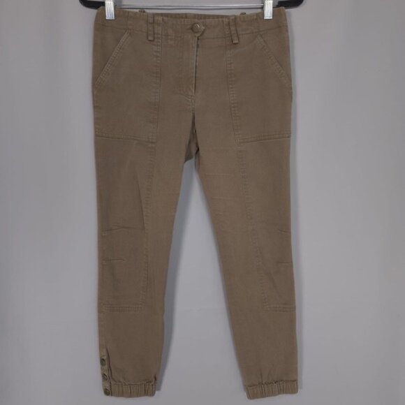 VERONICA BEARD Women's Field Cargo Ankle Pants Size 6 Solid Olive Army Twill USA - Picture 1 of 16